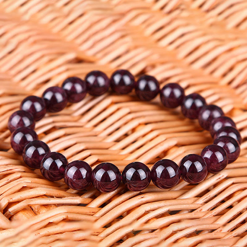 Natural Garnet Bead Passion Bracelet
