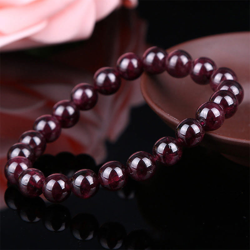Natural Garnet Bead Passion Bracelet