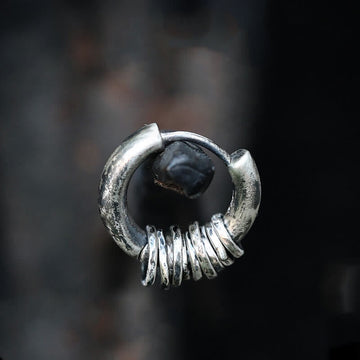925 Sterling Silver Hand-hammered Protection Earrings