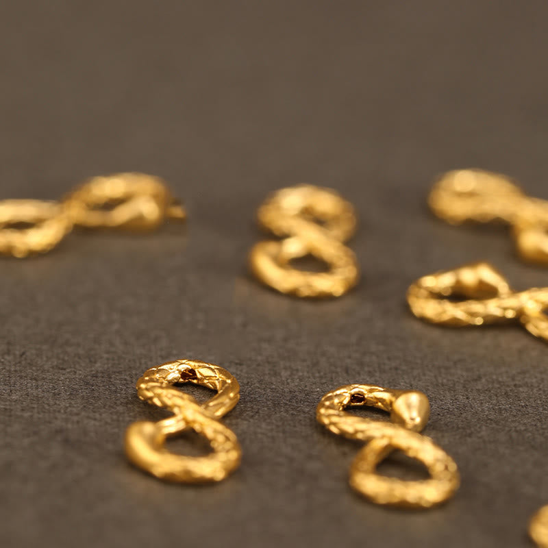 999 Gold Year of the Snake Eternal Endless Knot Infinity Handmade Luck Bracelet