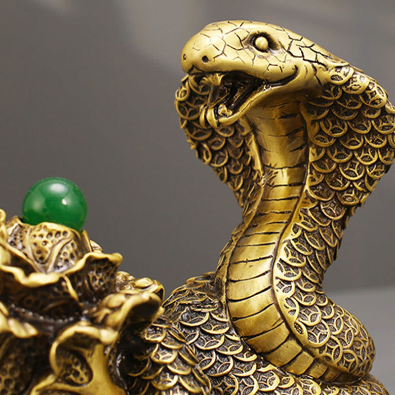 Year Of The Snake Copper Coins Ingots Cabbage Brass Statue Home Decoration