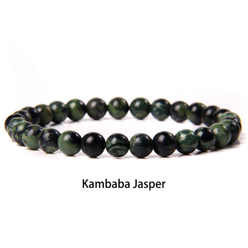 6mm Various Stone Crystal Black Glitter Stone Red Tiger Eye Beads Protection Bracelet