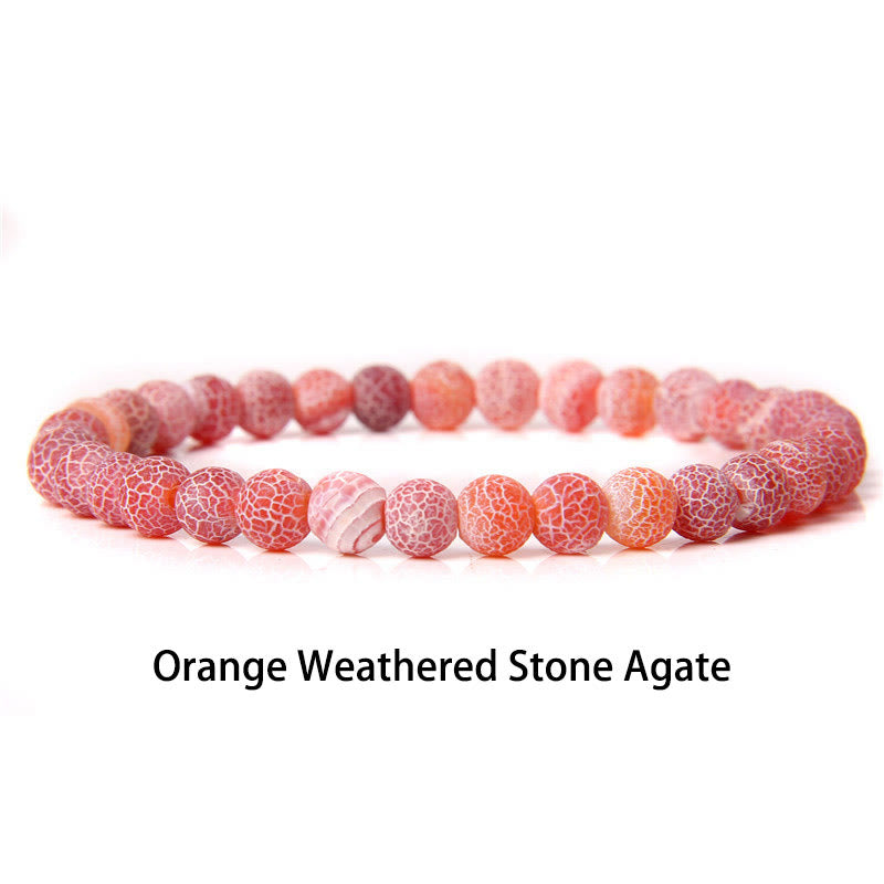 6mm Various Stone Crystal Black Glitter Stone Red Tiger Eye Beads Protection Bracelet