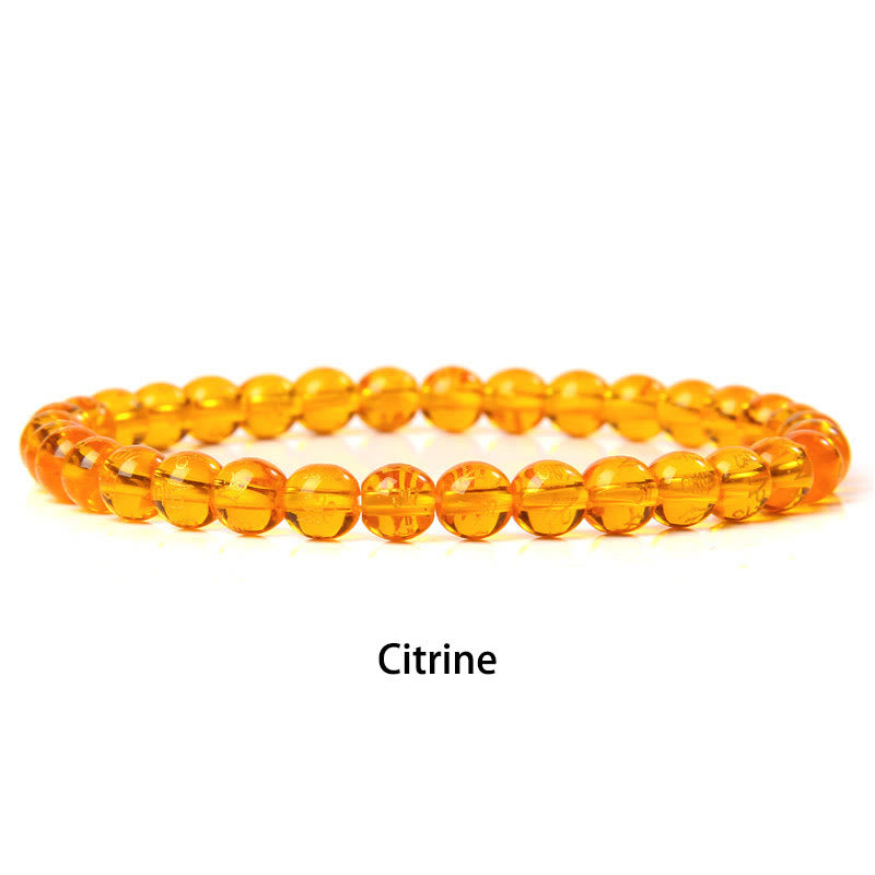 6mm Various Stone Crystal Black Glitter Stone Red Tiger Eye Beads Protection Bracelet