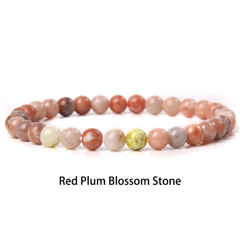 6mm Various Stone Crystal Black Glitter Stone Red Tiger Eye Beads Protection Bracelet