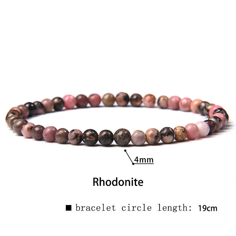 4mm Various Stone Crystal Mini Beads Healing Bracelet