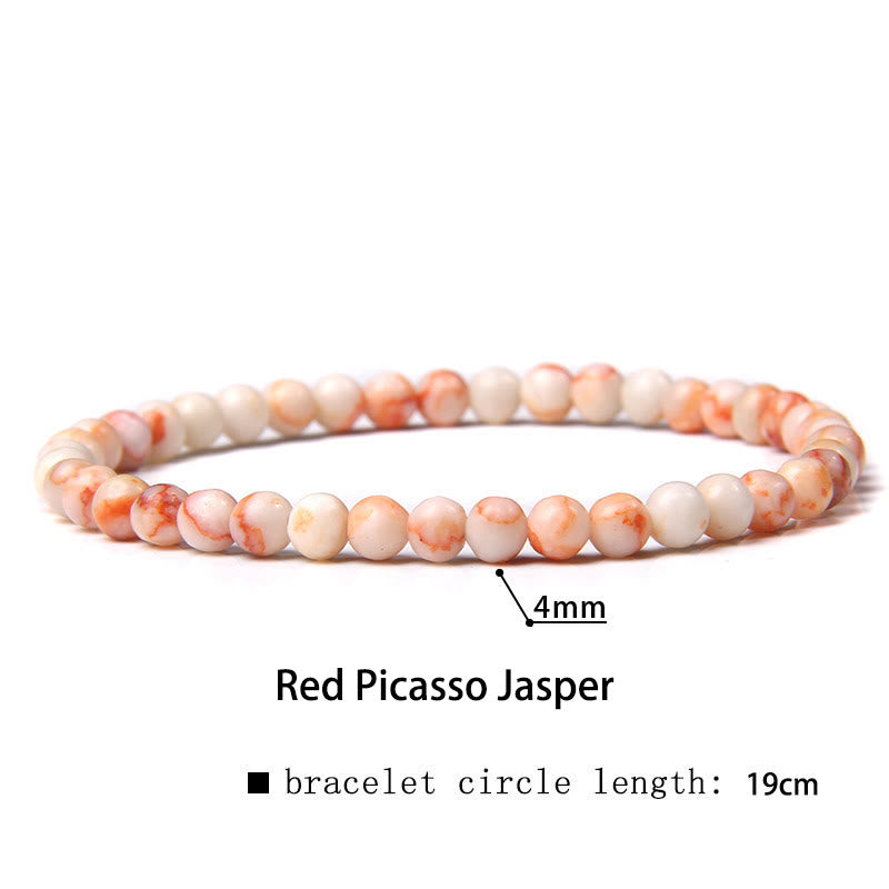 4mm Various Stone Crystal Mini Beads Healing Bracelet