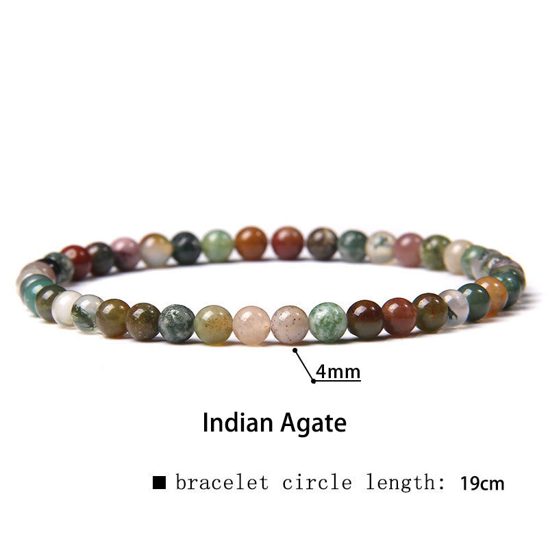 4mm Various Stone Crystal Mini Beads Healing Bracelet