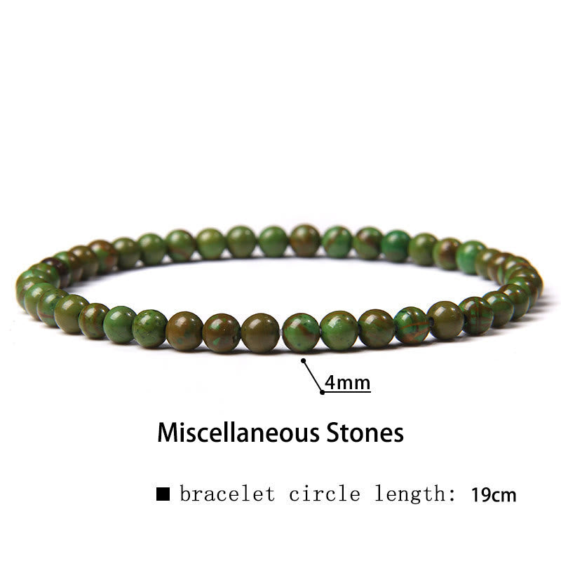 4mm Various Stone Crystal Mini Beads Healing Bracelet