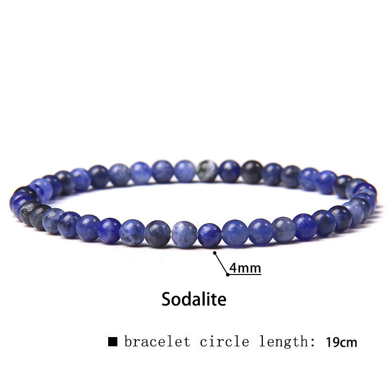 4mm Various Stone Crystal Mini Beads Healing Bracelet
