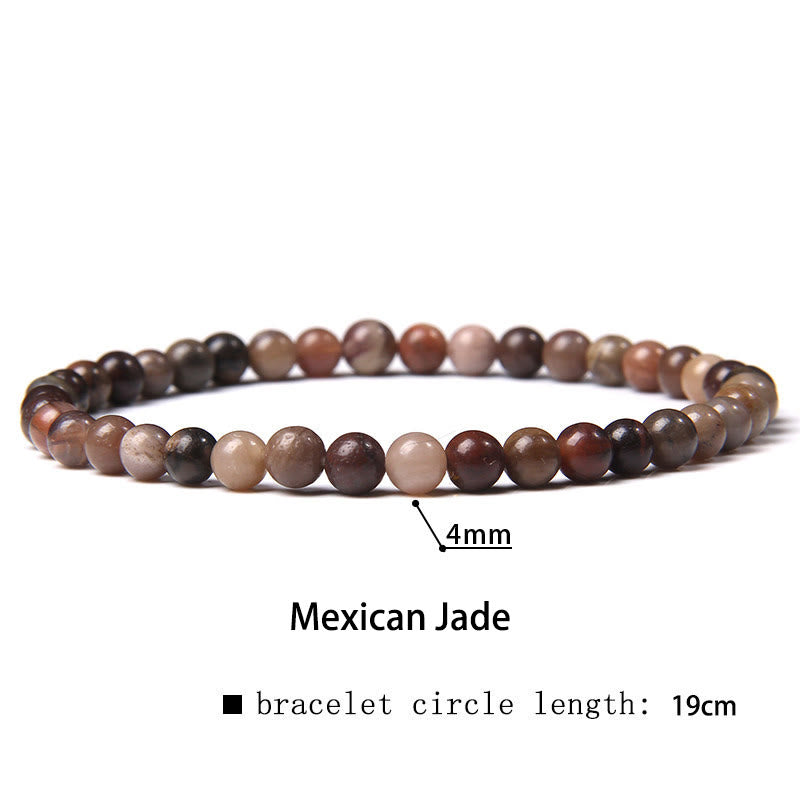 4mm Various Stone Crystal Mini Beads Healing Bracelet