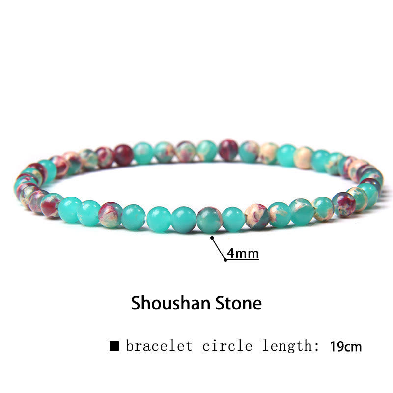 4mm Various Stone Crystal Mini Beads Healing Bracelet