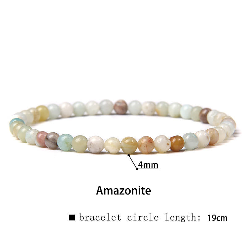 4mm Various Stone Crystal Mini Beads Healing Bracelet