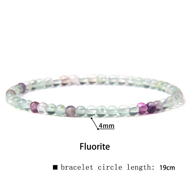 4mm Various Stone Crystal Mini Beads Healing Bracelet