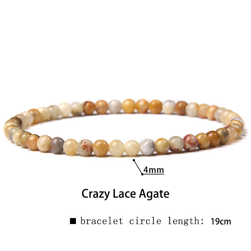 4mm Various Stone Crystal Mini Beads Healing Bracelet