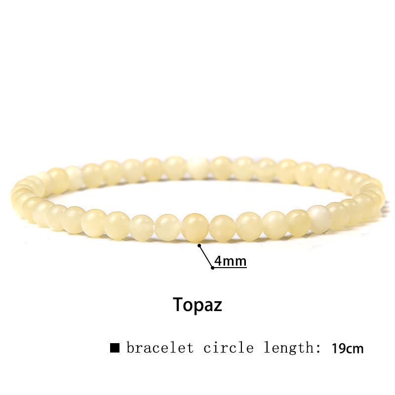 4mm Various Stone Crystal Mini Beads Healing Bracelet