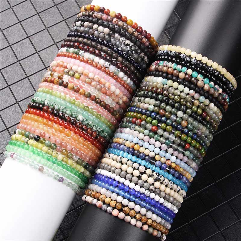 4mm Various Stone Crystal Mini Beads Healing Bracelet