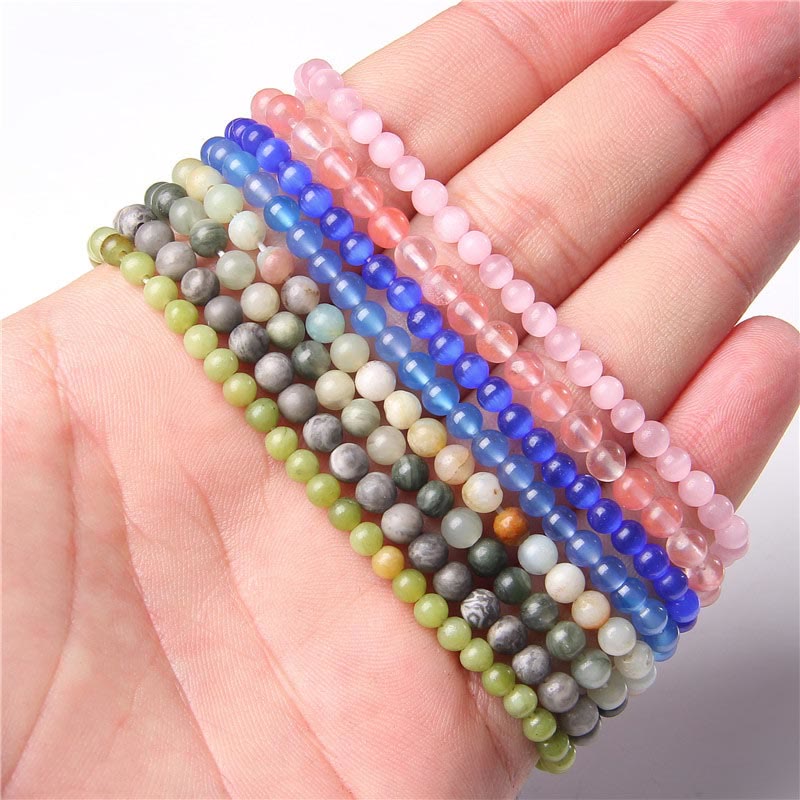 4mm Various Stone Crystal Mini Beads Healing Bracelet