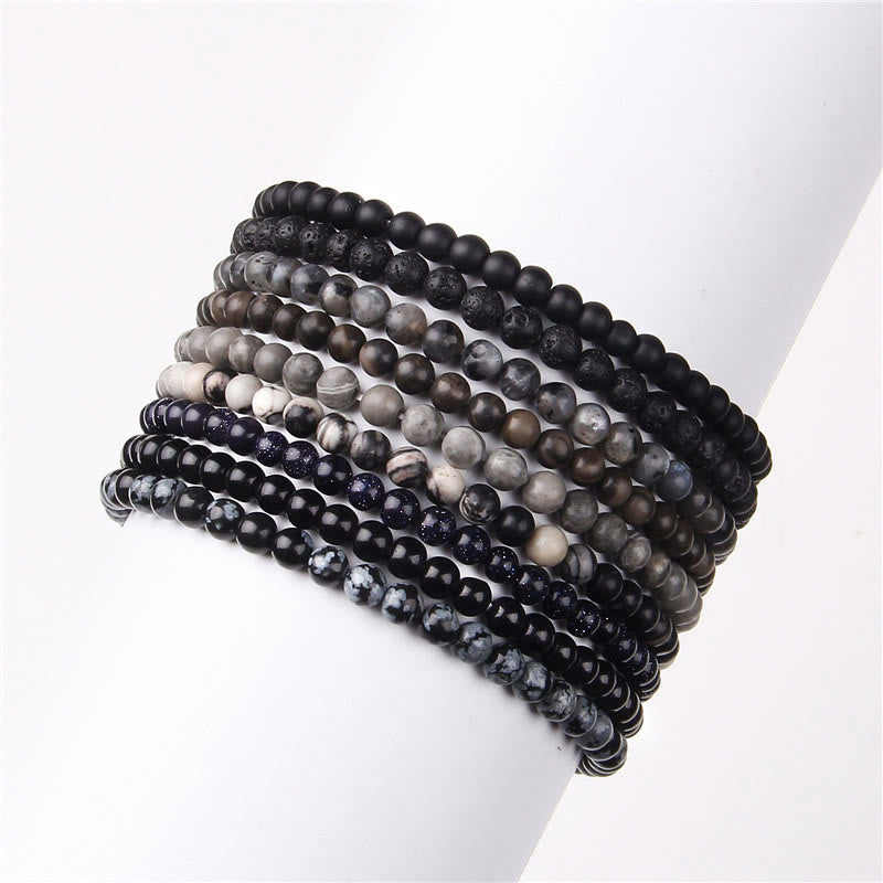 4mm Various Stone Crystal Mini Beads Healing Bracelet