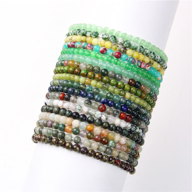 4mm Various Stone Crystal Mini Beads Healing Bracelet