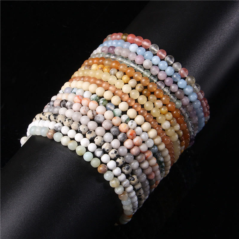 4mm Various Stone Crystal Mini Beads Healing Bracelet