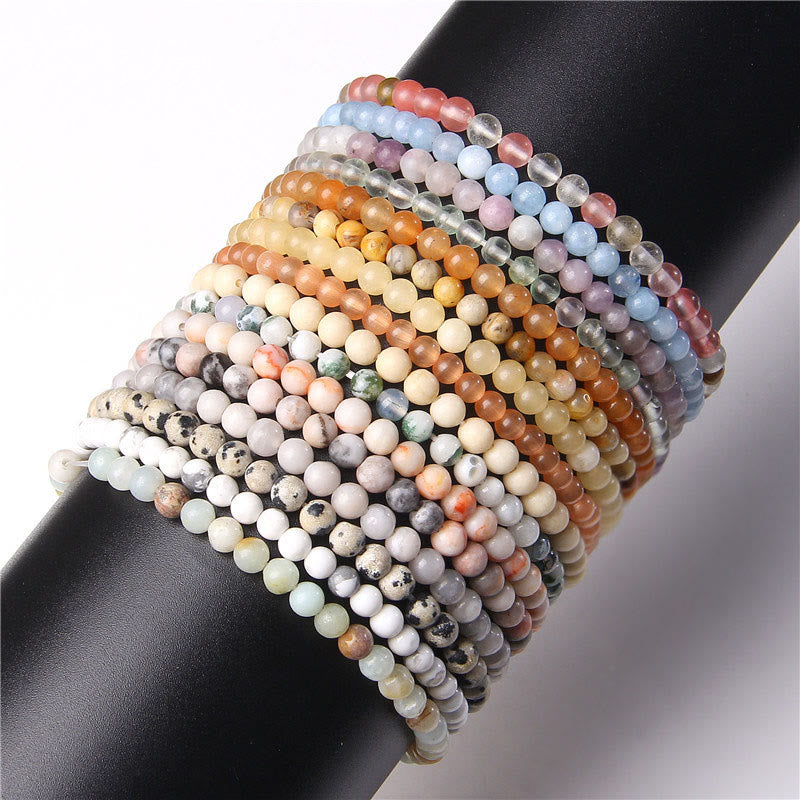 4mm Various Stone Crystal Mini Beads Healing Bracelet