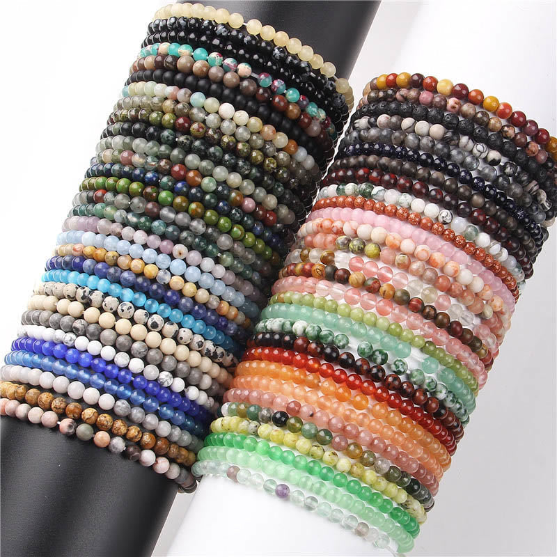4mm Various Stone Crystal Mini Beads Healing Bracelet