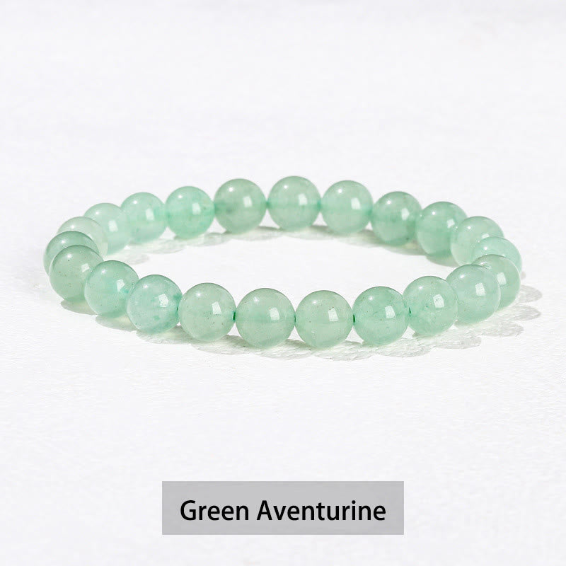 Various Crystal Stone Amethyst Green Aventurine Rose Quartz Healing Bracelet