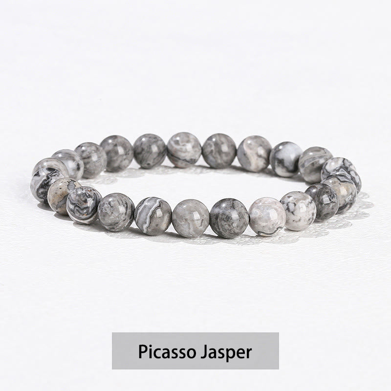 Various Crystal Stone Amethyst Green Aventurine Rose Quartz Healing Bracelet