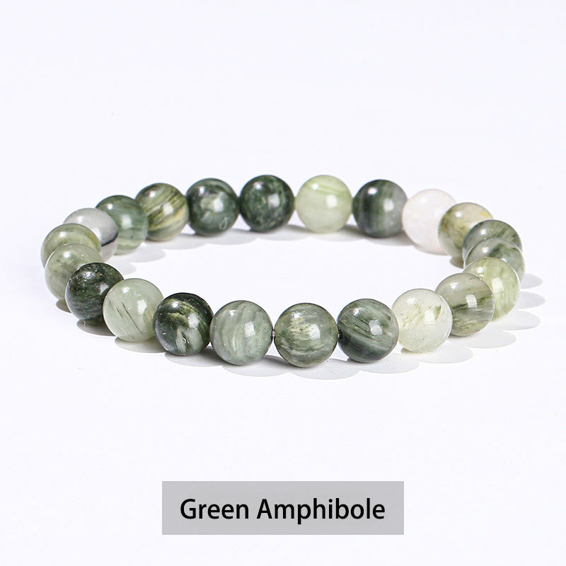 Various Crystal Stone Amethyst Green Aventurine Rose Quartz Healing Bracelet