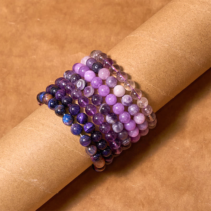 Keep Calm Purple Series Healing Love Bracelet
