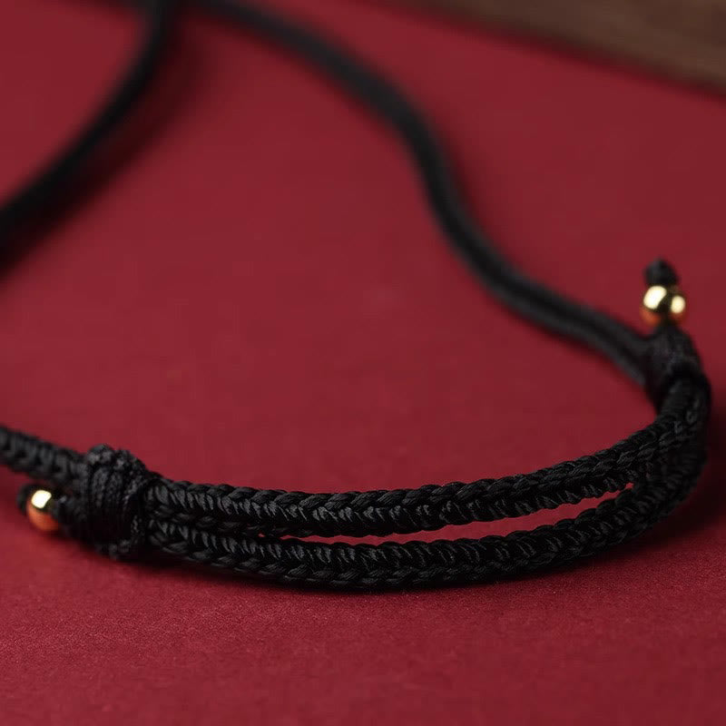 Cinnabar Chinese Zodiac Black String Blessing Necklace Pendants