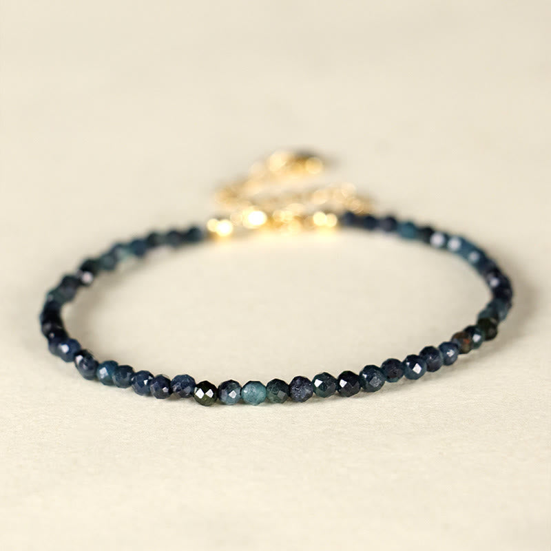 Indicolite Tourmaline Copper Beads Wisdom Bracelet