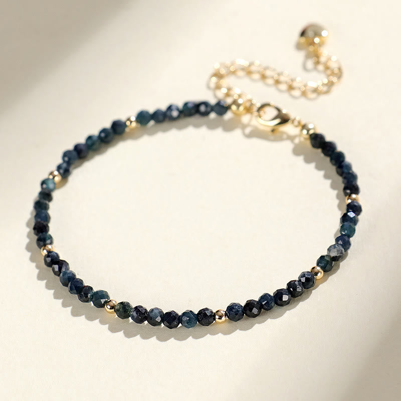 Indicolite Tourmaline Copper Beads Wisdom Bracelet