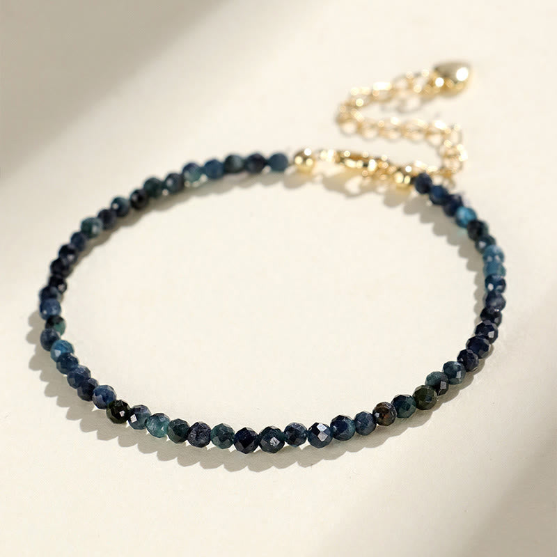 Indicolite Tourmaline Copper Beads Wisdom Bracelet
