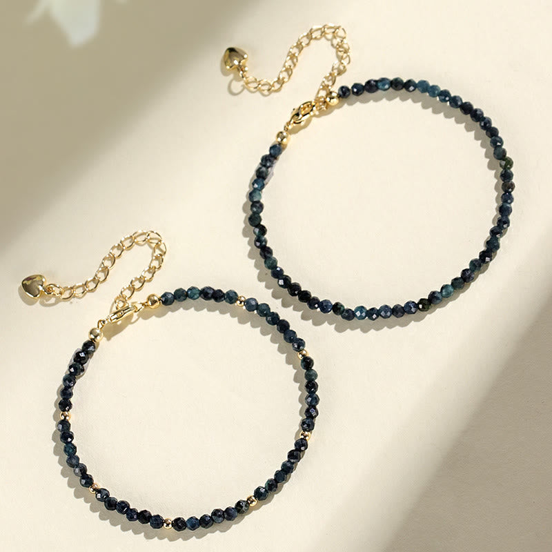 Indicolite Tourmaline Copper Beads Wisdom Bracelet
