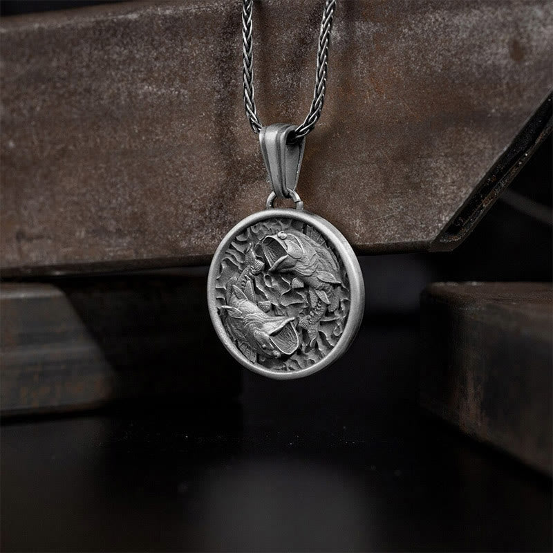 Pure Tin Polishing Koi Fish Wealth Necklace Pendant