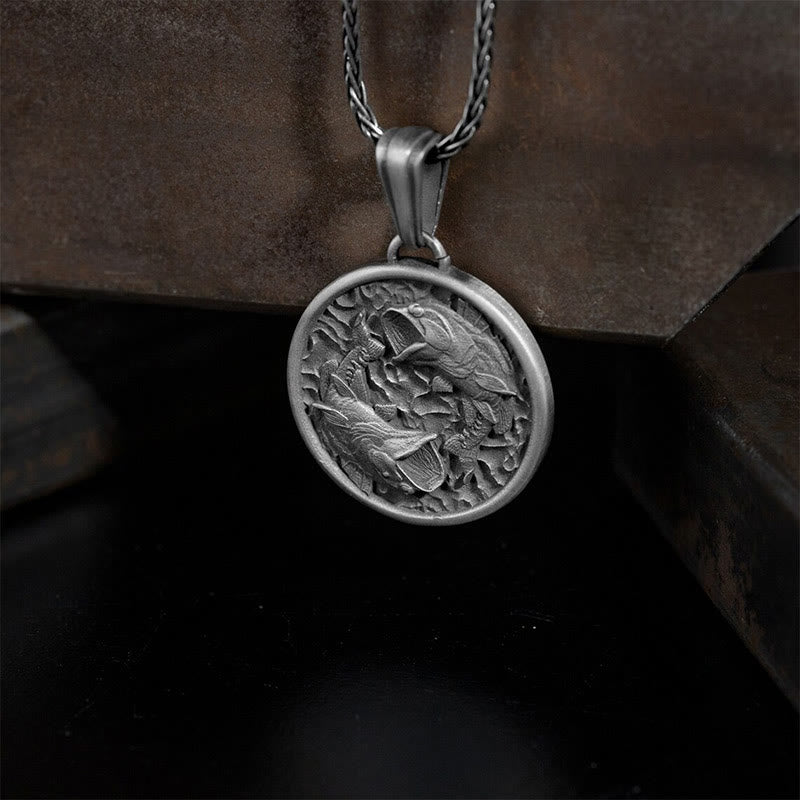 Pure Tin Polishing Koi Fish Wealth Necklace Pendant