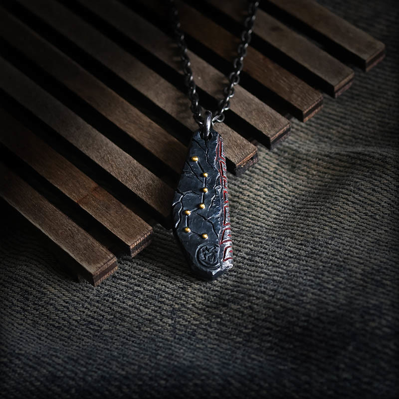 999 Sterling Silver Big Dipper Balance Necklace Pendant