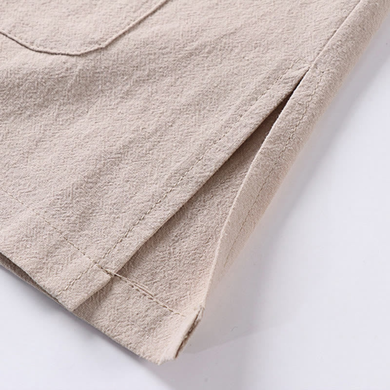 Breathable Cotton Linen Three-Quarter Sleeve Mindful Meditation Shirt