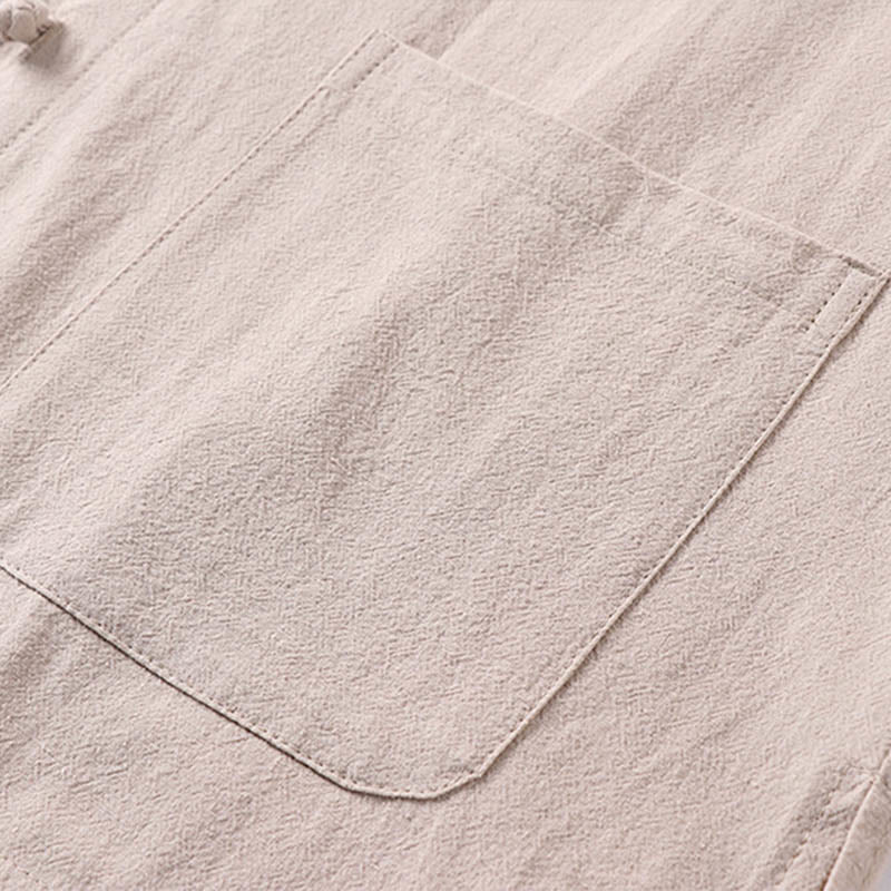 Breathable Cotton Linen Three-Quarter Sleeve Mindful Meditation Shirt