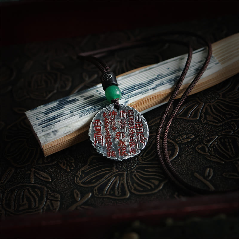 999 Sterling Silver 24k Gold Bagua Tai Chi Yin Yang Design Mountain Ghosts Spend Money Harmony Necklace Pendant