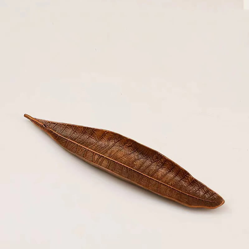 Alloy Oriental Leaf Healing Incense Burner Decoration