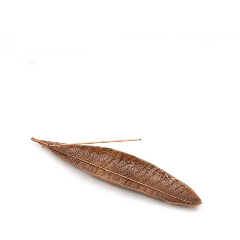 Alloy Oriental Leaf Healing Incense Burner Decoration