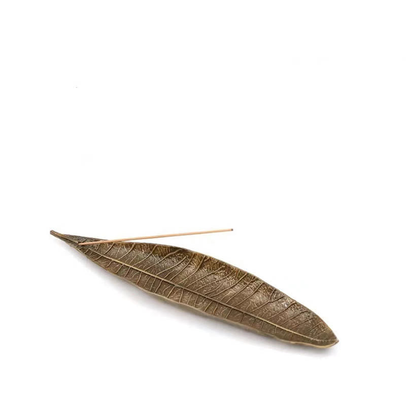 Alloy Oriental Leaf Healing Incense Burner Decoration