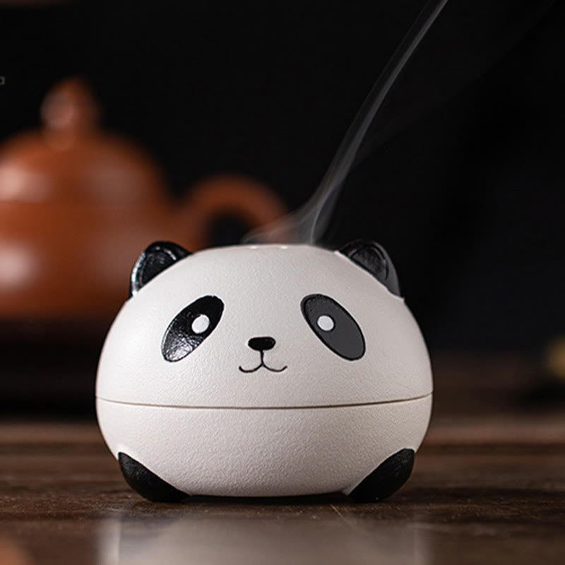 Minimalist Panda Ceramic Incense Burner for Mindful Desk Decoration