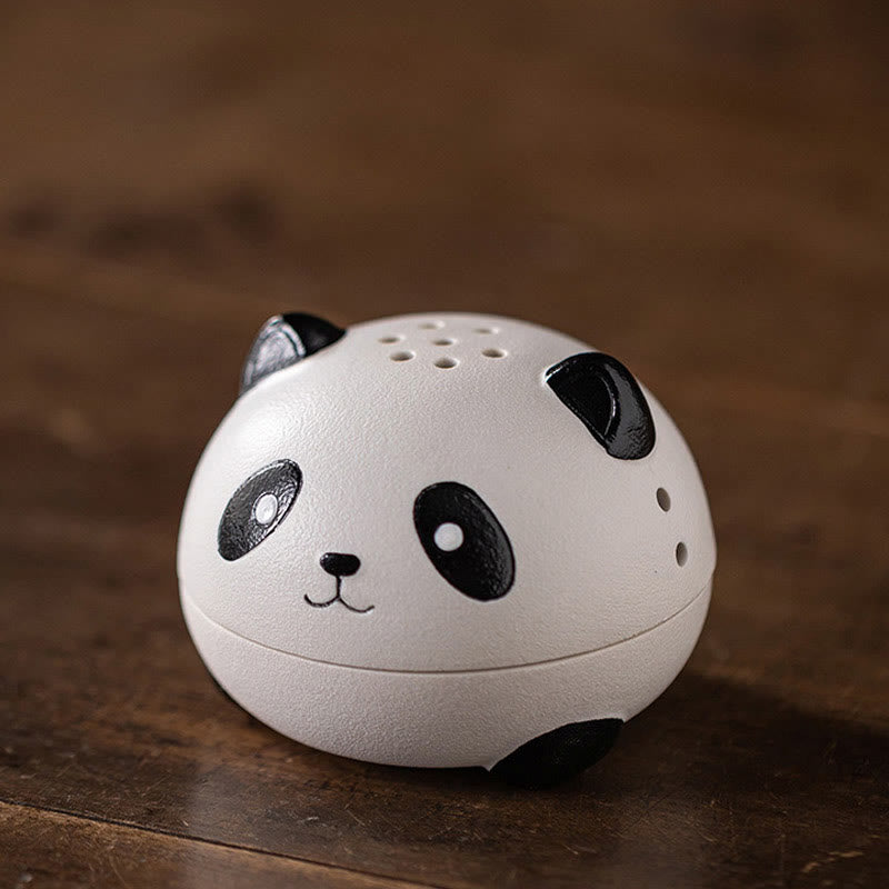 Minimalist Panda Ceramic Incense Burner for Mindful Desk Decoration