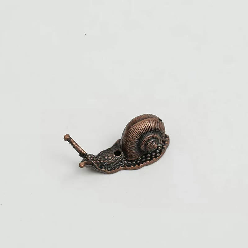 Zen Miniature Alloy Turtle and Snail Incense Burner Desk Ornament