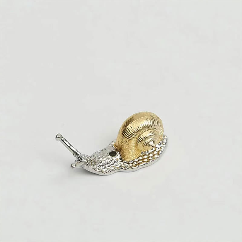 Zen Miniature Alloy Turtle and Snail Incense Burner Desk Ornament