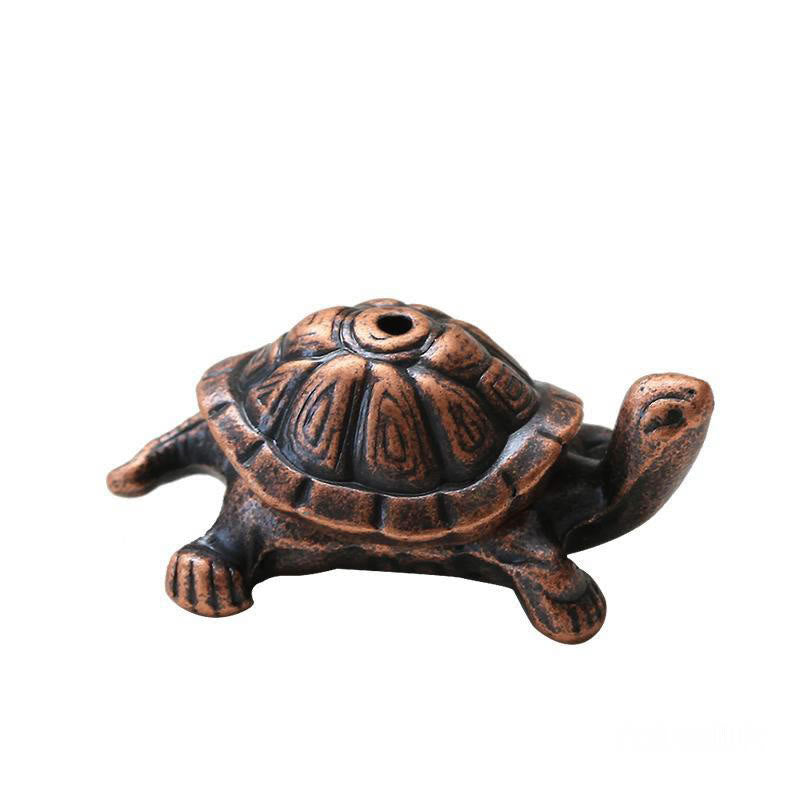 Zen Miniature Alloy Turtle and Snail Incense Burner Desk Ornament
